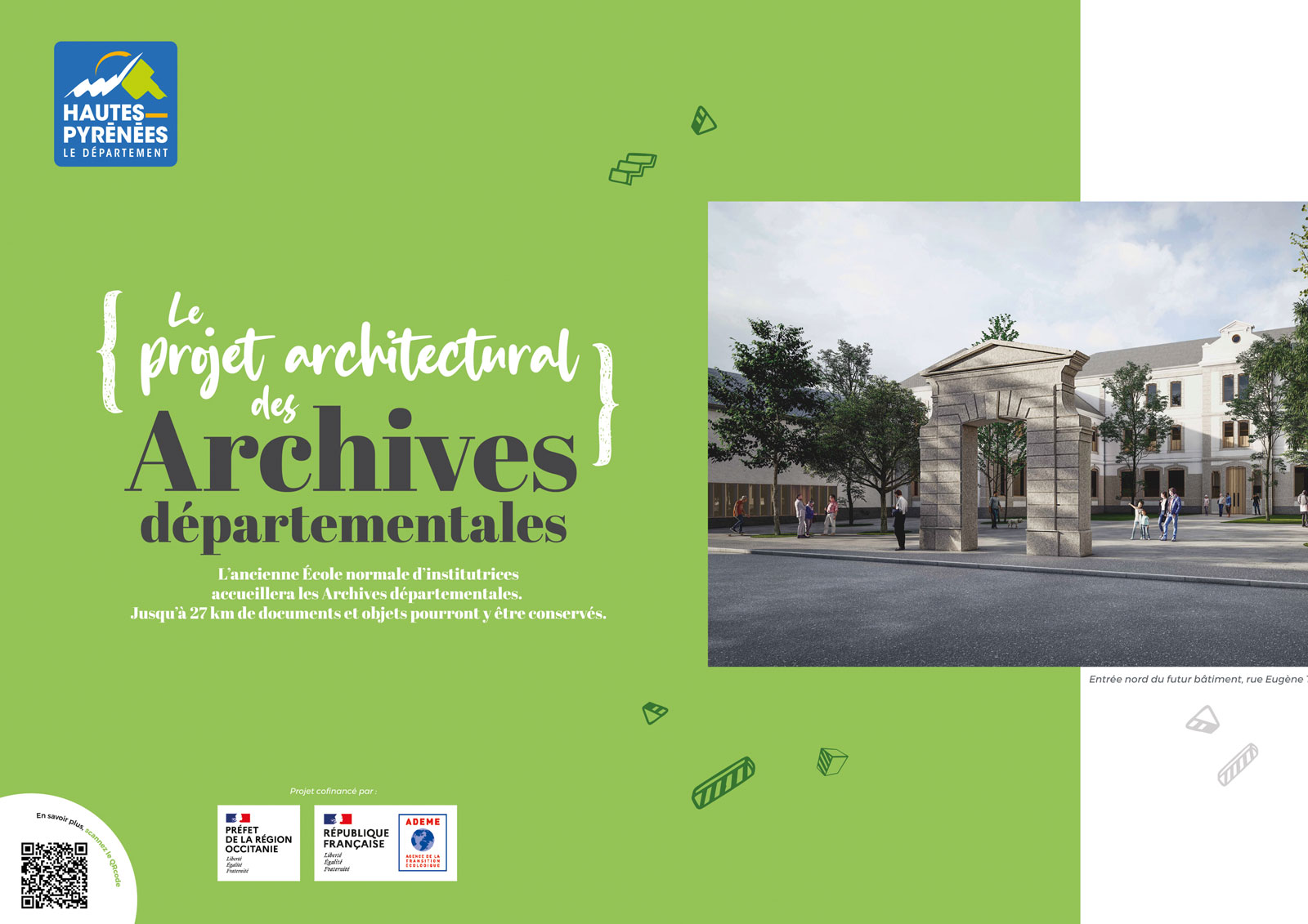 Le Département des Hautes-Pyrénées à confié à l'agence So'Happy, la conception et la création d'une communication "chantier" pour le futur bâtiment des Archives départementales